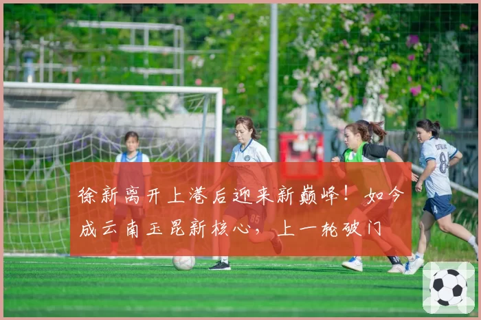 徐新离开上港后迎来新巅峰！如今成云南玉昆新核心，上一轮破门